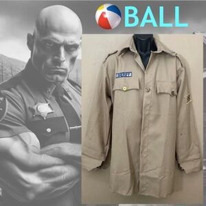 Sheriff Long Sleeve Shirt 23"  armpit to armpit seams Gently worn Heavy duty